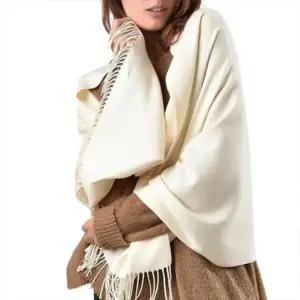 두꺼운 니트 무지 양면 목도리 심플한 겨울 아이템