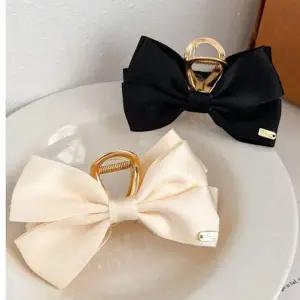 반묶음 머리 올림머리 리본 집게핀 여성 청순 헤어핀