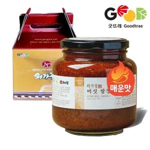 외가집 버섯쌈장 선물세트 매운맛 1kg 국내산 100% 콩 표고버섯 전통 시골 수제 집 맛있는 건강한 한식 된장 재래식
