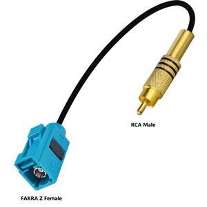 RCA 남성-Fakra Z 남성/여성 비디오 케이블 어댑터(자동차 주차 반전 후면보기 카메라용 RG174 피그테일 포