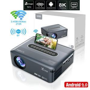 호환 Xnano x1 프로젝터 8K 안 이드 스마트 TV 박스 홈 시어터 프로젝터 시네마 미러 폰 LED 비디오 홈 Amlogic vs KP1