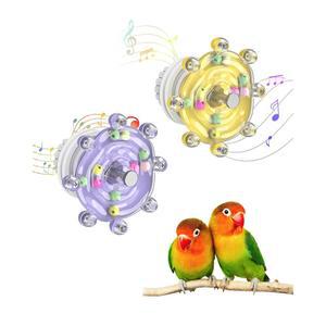 잉꼬를 위한 Pawfly 2pcs 새 , 다채로운 물레 씹기 , 인터랙티브 래틀 앵무새 , 코카티엘 , 잉꼬 , 오락용 씹기 운동을 위한 새장 액세서리