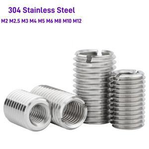 M2M2.5M3M4M5M6M8M10M12 304 A2스테인레스 스틸 외장 나사 삽입 슬리브 내부 외부 어댑터 전달 감소 너트