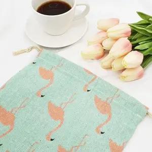 대 린넨 파우치 홍학 (WFKBKUK)