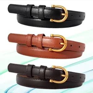 여성 패션 벨트 가죽끈 정장 청바지 원피스 허리띠 (WFKBLRZ)