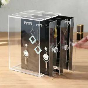 [하프클럽/]귀걸이 보관함 투명 진열대 거치대 정리함 블랙