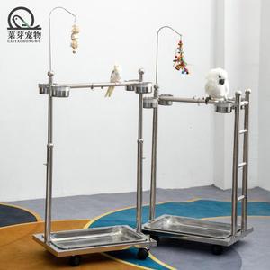 앵무새횟대 대형 중형 소형 앵무새놀이터 폴대 리프트 훈련 앵무새 번식 둥지 스탠드 이동장