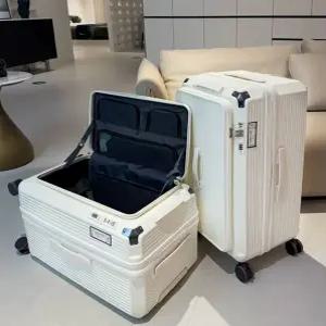 방폭 확장형 여행용 캐리어 대용량 지퍼형 트롤리 상단 전면 오픈형 경량