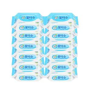 깨끗한나라 페퍼민트 블루 물티슈 휴대형 30매x80개 (4개입x20팩)