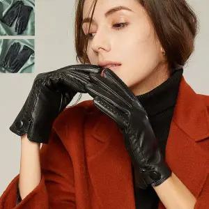 [하프클럽/]여성장갑 양가죽 패션 털안감 장갑 보온 터치 방한 여성