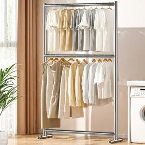 [하프클럽/]스탠드옷걸이 스텐레스 철제 행거 스탠드 옷걸이 옷장 이동식