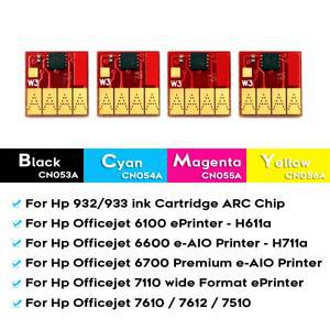 호환 Hp932 영구 ARC 칩 HP 6100 프린터 카트리지 자동 재설정