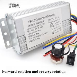 DC 12V-60V 70A 4000W 내구성 모터 PWM 속도 제어 브러시 컨트롤러 교체 전기 스쿠터 자전거 휴대용
