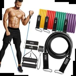 헬스 피트니스 팔근력운동기구 멀티튜빙밴드세트PRO150LB