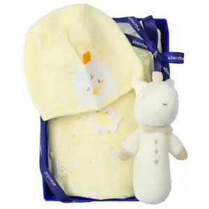 갤러리아 (압소바출산,백일,유아내의세트)두기코튼모달바디슈트+말딸랑이