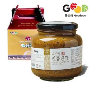 외가집 전통 된장 1kg 선물세트 국산 콩 100% 시골 수제 집 메주가루 맛있는 한식 요리 찌개 양념 기본베이스 부여군 우리농산물 재래식