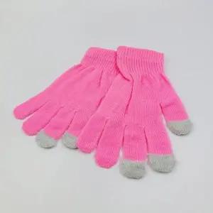 [하프클럽/]학생 장갑 보온 손목 길이 신축성 있는 남녀노소 핑크