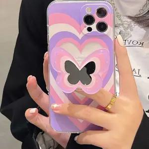 리빙러빙 스마트톡 핑거 그립 디자인톡 해피플라워 스마일 하트 거울 톡