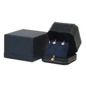 [하프클럽/]앤틱 인기 형 주얼리 하드 감성 케이스 귀걸이 네이비