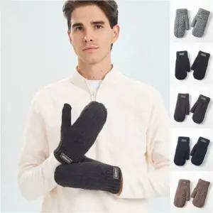 여자 5컬러 남자 공용 벙어리장갑 겨울 안감 니트장갑 퍼