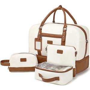 [미국배송] 여성용 WOGGARL 위켄더 가방 대형 오버나이트 주말 여행용 더플백 여행 비즈니스 체육관용 신발칸 세면도구 가방과 함께 어깨에 메고 다닙니다