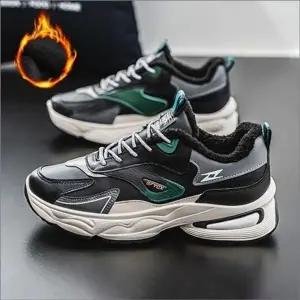 남성 겨울 방한 기모운동화 키높이 스니커즈 털안감 2색