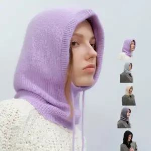 후드 니트 겨울 외출 넥워머 모자 방한 목도리 머플러 여성 니트후드