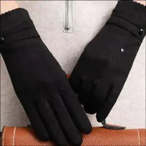 핸드워머 벨벳 털안감 겨울 여자 울장갑 스웨이드 퍼 장갑