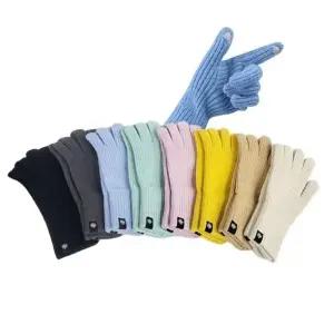 여성 겨울 니트장갑 쫀쫀한 겨울장갑 손가락터 벙어리 겨울 반 터치 털 손가락 장갑 방한 융 여성