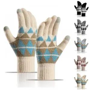 남성 여성 겨울장갑 터치 고급패턴 따뜻한 안감기모