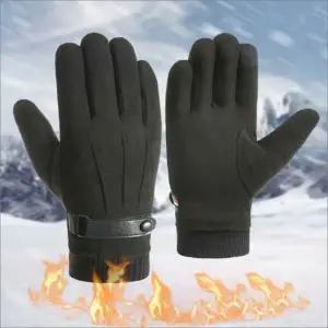 터치 퍼안감 남자 기모 털장갑 겨울 스웨이드장갑