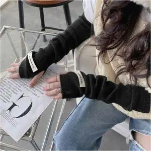 겨울 따뜻한 니트암워머 4컬러 여자 팔토시 롱핸드워머