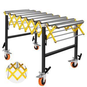 WETOXL 확장 가능한 롤러 컨베이어 유연한 컨베이어, 스케이트 휠이 있는 조절 높이에 따라 최대 45인치까지 1000파운드 용량