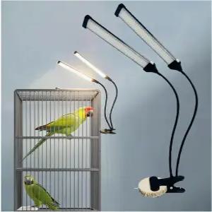 킹예누오 양머리 LED 새장 조명 풀 스펙트럼 반려동물 10가지 밝기 수준 및 3시간9시간12시간 타이머 자연