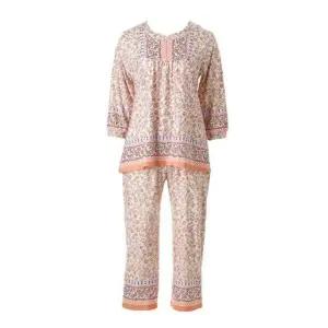 [갤러리아] [여]편안하고 여성스러운 꽃보더나염 프린트 홈웨어세트(VEVS117W VEPS117W)