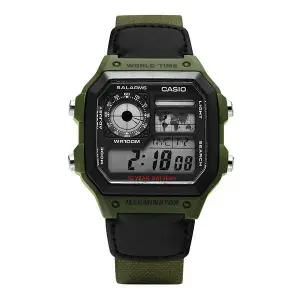 남성 Digital Square Sports 군인 우레탄 손목 시계(AE 1200WHB 3BVDF)