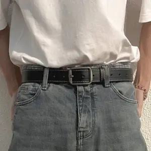 [하프클럽/]바늘자국 청바지 버클 포인트 패션 코디 검정 벨트