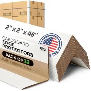IDL 패키징 2 u201D x 48 골판지 가장자리 보호기(12팩) - 배송 보관 및 이동을 위한 모서리 보호기 u2013