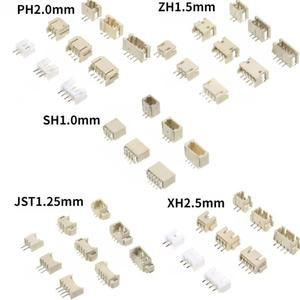 20pcs SH1.0 JST1.25 ZH1.5 PH2.0 XH2.54mm 남성 핀 헤더 소켓 Dip직각 RA SMD SMT 234567891012P 웨이퍼