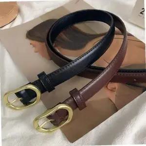 여성벨트 2컬러 1P 인조가죽 금장 버클 패션 허리띠