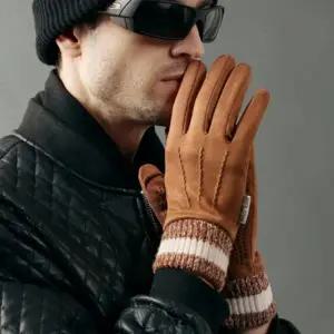 겨울 따뜻한 방한장갑 핑거홀 시보리 스웨이드 기모 장갑 캠핑 밀리터리장갑