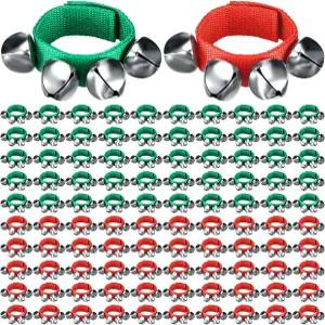 웨트타른 100개 크리스마스 징글벨 악기 쉐이킹 밴드 손목벨 팔찌 음악 발목 리듬 타악기 손목 오케스트라