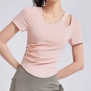 헬스 요가복 짐웨어 옆셔링 어깨 트임 반팔 운동복 (WFKC7NX)