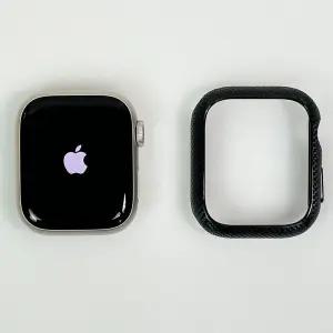 엔터콘 애플워치 탄소섬유 패턴 투명 케이스SE2 하드 베젤링 울트라2보호 9케이스 8케이스 7케이스 SE