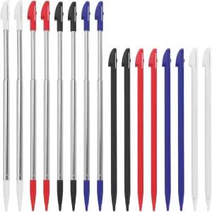 도구의 제왕 16pcs 금속 접이식 교체 스타일러스 일반 펜 터치 닌텐도 3DS XL 게임 콘솔 액세서리와 호환