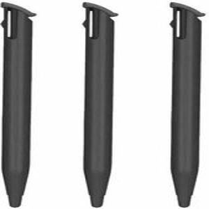 톨시 블랙 스타일러스 플라스틱 교체용 터치 펜 품질의 내구성 있는 닌텐도 2DS XL용 새 교체 부품 3개 팩