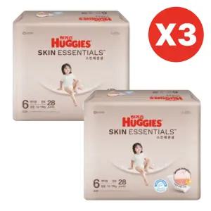 하기스 기저귀 스킨에센셜 팬티형 공용 6단계 28pX6팩 BNS