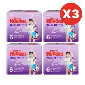 하기스 기저귀 맥스드라이 팬티 공용 6단계 29p X12팩 BNS