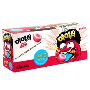 보람스마켓 아이셔 츄잉캔디 자두맛42G 6개세트 간식사탕