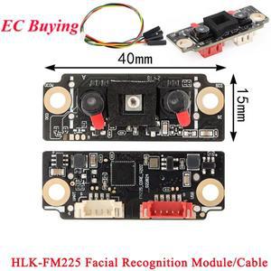 HLK-FM225 얼굴 인식 모듈 3D IR 적외선 쌍안 카메라 생체 감지 직렬 통신 고양이 눈 가시 FM225